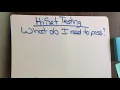 Taking the HiSet what do you need