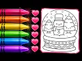 Winter Snowman Coloring Page Tutorial Shuttle Art Markers