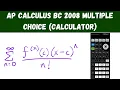 AP Calculus BC 2008 Multiple Choice calculator - Questions 76