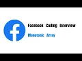 Facebook Coding Interview Question Leetcode 896 Monotonic Array