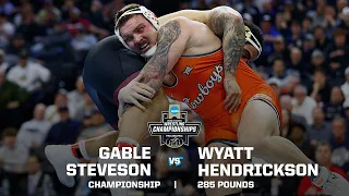 Gable Steveson vs Wyatt Hendrickson 2025 NCAA wrestling championship 285 pounds