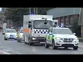 CAT A Armed Prison Convoy Transporting Prisoners To HMP Strangeways From Liverpool Crown Court
