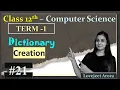 TERM 1 - Complete 12th Computer Science Python Dictionary