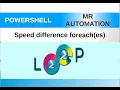 PowerShell - Speed differences in loops