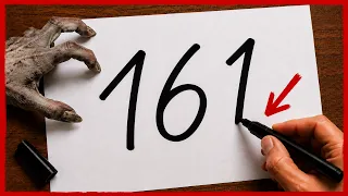 😱 Cómo dibujar un ZOMBI con el número 161 | Truco muy fácil