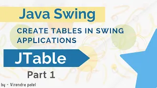 JTable in Swing java Create Window Application Hindi