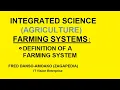DEFINITION OF A FARMING SYSTEM