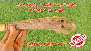 Download Gagang Joran Pancing Ukir Kepala Elang Bahan Pohon Katilayu MP3