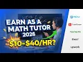 How to Earn as an Online Math Tutor in 2026 Best Platforms Real Income Guide