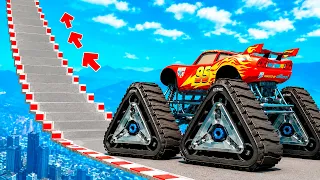 СМОЖЕТ ЛИ ЧИТ МОНСТР-ТРАК ПРОЕХАТЬ ПО СТУПЕНЬКАМ ЛЕСТНИЦЫ В ГТА 5! ЭКСПЕРИМЕНТ GTA 5 ОНЛАЙН
