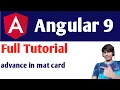 Angular 9 Tutorial For Beginners Mat card Advance Options learn Mat card In Angular Material