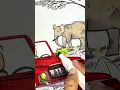 Epic Safari Adventure Girl in Jeep Coloring Page - Color Your Dream Escape