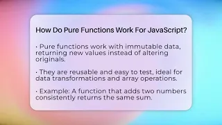 How Do Pure Functions Work For JavaScript - JavaScript Toolkit