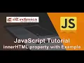22 JavaScript Tutorial innerHTML Property in DOM with Example