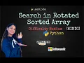 Leetcode 33 Search in Rotated Sorted Array Python - HINDI