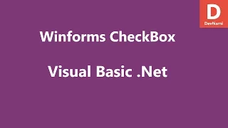 Visual Basic Net CheckBox Control