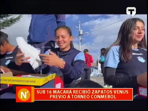 Sub 16 Macará recibió zapatos Venus previo a torneo Conmebol