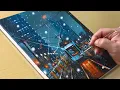 Download Lagu Snowy Cityscape Painting / Acrylic Painting / STEP by STEP #333