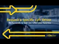 Can You Request a Specific Lyft or Uber Driver