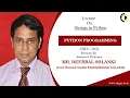 STRINGS IN PYTHON PYTHON PROGRAMMING LECTURE 02 BY MR BEERBAL SOLANKI AKGEC