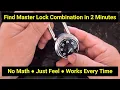 Lock Picking Find Combination to Master Lock Padlock Less than Two Minutes Using Only Feel