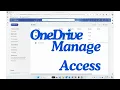 OneDrive - Manage Access