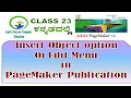 23 Insert Object of Edit Menu in Pagemaker