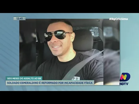 Soldado da PM ferido durante assalto ao Banco do Brasil é reformado por incapacidade física