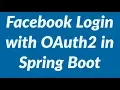 Facebook Login with OAuth2 in Spring Boot Talk2Amareswaran