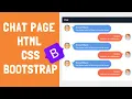 Simple chat page in HTML CSS Bootstrap 5 Code Breakers