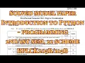 Introduction to python programming solved Model pape 22 scheme