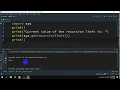 How to Get the current value of the recursion limit in Python