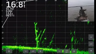 Fishing with Livescope Plus for Crappie Full-Screen Livescope Throughout Trip