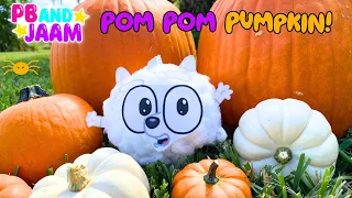 Bluey Halloween Crafts DIY Pom Pom Pumpkin Painting Bluey Crafts PBJAAM
