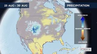 Monthly precipitation forecast for the USA 2026