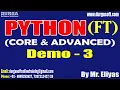 PYTHON Fast Track tutorials Demo - 3 by Mr Eliyas On 12-02-2026 10AM IST