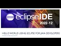 Java Tutorial 1 Using Eclipse for Java Developers 2022-12 to create a simple Hello Word program