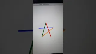 Coloured Star Using Python Turtle Graphics