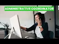 What is the role of a Administrative Coordinator Career Guide - Job Description