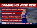 DC weather Severe storms Monday with damaging winds tornado risk 7AM FORECAST
