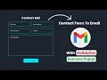 Download Lagu How to Make Working Contact Form using Javascript | Receive Form Data on Email