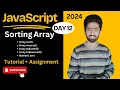 Array Sorting in JavaScript Web Development Course 2024 lecture 12