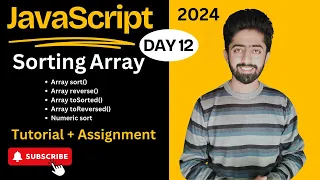 Array Sorting in JavaScript Web Development Course 2024 lecture 12