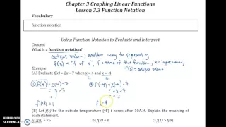 3 3 Function Notation