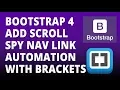 Bootstrap 4 - Add Scroll Spy Nav Link Automation with Bootstrap 4 and Brackets Text Editor