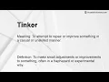 Tinker Meaning