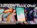 iPhone 15 How to Turn Off VOICE OVER Talk Back