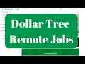 Dollar Tree Remote Jobs Work From Home jobs Online jobs