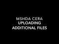 MS A CERA Training-Uploading Additional Files