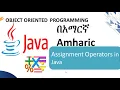 Assignment Operator in Java Amharic